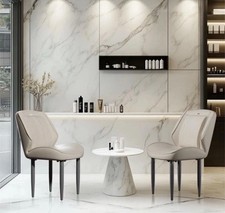 2PCS Kitchen Dining Chairs Waiting Room Desk Chair Accent Seat Curved Backrest