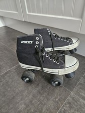 Roces Chuck Classic Quad Roller Skates Black White Size UK 1