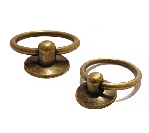 Antique brass ring pull - 2,