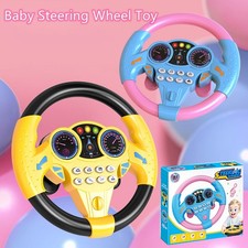 Kids Steering Wheel Toy Simulated Sound Driving Pretend Play Toy Car Controller