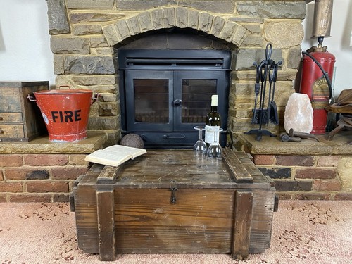 Old antique pine chest - old,