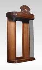 Bow-Fronted Glass Display Cabinet | Mirrored Back & Carved Detailing