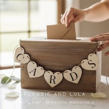 Wooden Engraved Wedding Cards Sign for Card Post Box Centre Pieces Birthday Gift