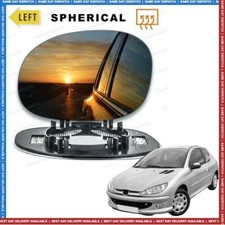 Left Passenger side Wing mirror glass for Peugeot 206 1998-2010 Heated