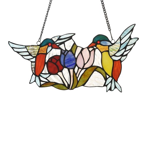 Humming bird stained - humming,