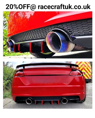 Rear diffuser fins - diffuser,