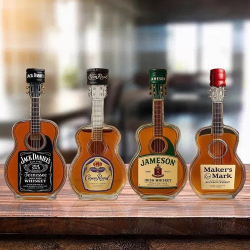 Guitar magnetic glass bottle - glass,
