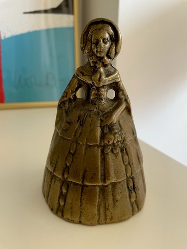 Vintage brass crinoline lady - crinoline,
