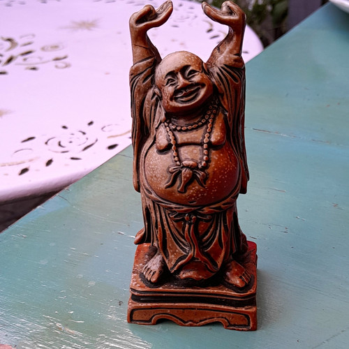 Carved laughing buddha - carved,
