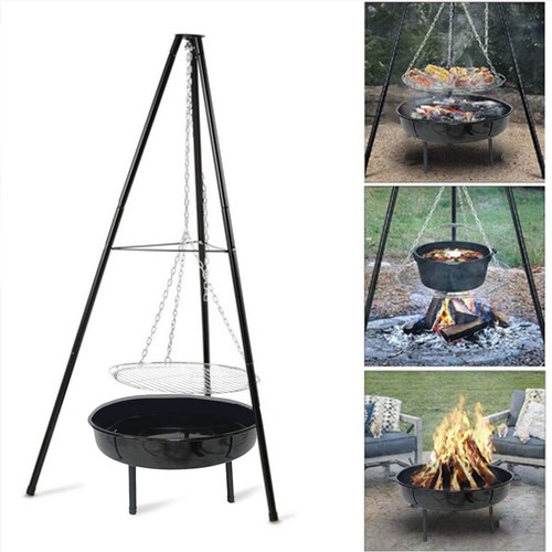 Adjustable tripod fire pit bbq - adjustable,