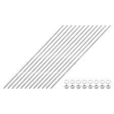 12pcs Fully Threaded Rod, M3 x 200mm 201 Stainless Steel Right Hand Threads Rods