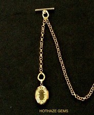 LOCKET Gold colour SINGLE Albert pocket watch chain/fob Chain