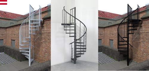 Outdoor spiral staircase kit - spiral,