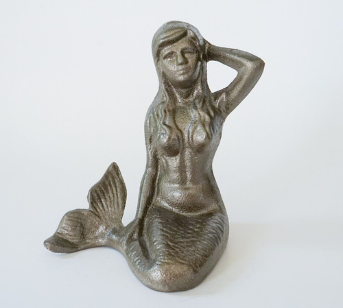 Cast iron mermaid - cast, statue