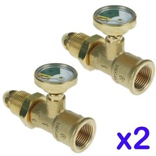 2 X HIGH LOW GAS PRESSURE GAUGE LEVEL INDICATORS PROPANE FOR LPG BOTTLE UK POL