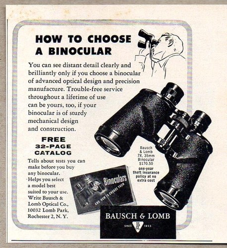 1954 print bausch lomb - 1954,