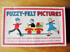 Vintage Fuzzy-Felt Pictures, from the 1950's