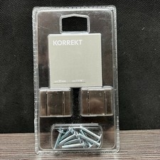 IKEA KORREKT Nickel Drawer Pulls 2-Pack 11/16" Kitchen Cabinet 000.846.84 Handle
