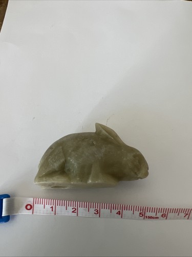 Mini carved soapstone rabbit - soapstone,