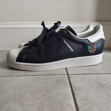 Adidas Originals Superstar 'Colorful Trefoil' Black FW5387 Size UK 8.5