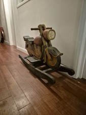 Wooden Motorbike Rocking Horse