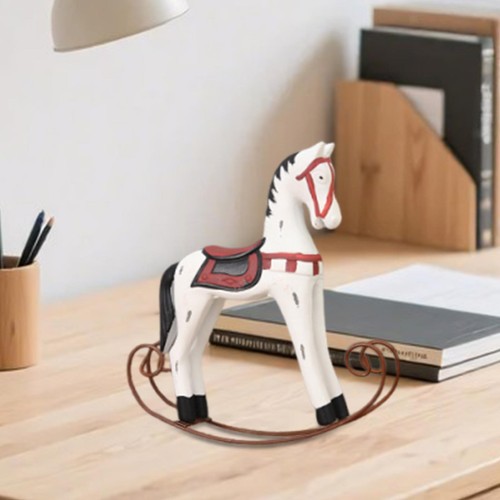 Wooden rocking horse - wooden, statue