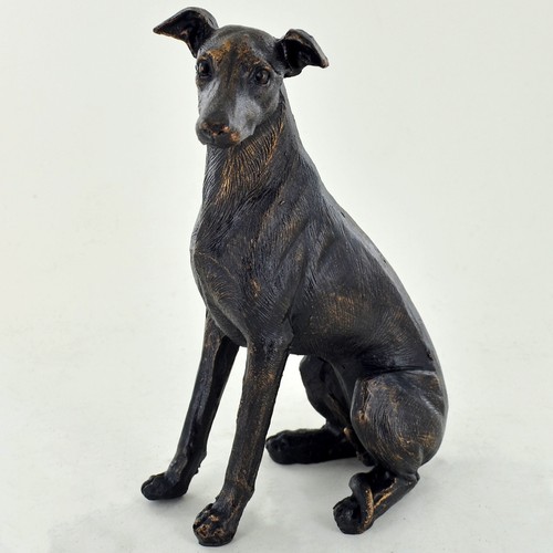 Large greyhound dog sitting - dog,