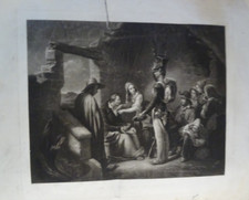 LATIL D'AIX (1796-1890) LARGE ENGRAVING 19TH CENTURY SOLDIER EMPIRE MILITARY MAN 1840