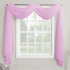 Plain Voile Net Curtain Scarf - 3m & 5m - Huge Range Of Colours - Free Postage