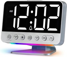 Digital Alarm Clocks Bedside Loud Alarm Clock Heavy Sleepers Snooze USB Port NEW