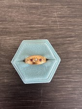 Antique 22ct Gold Ruby And Diamond Star Set Gypsy Ring