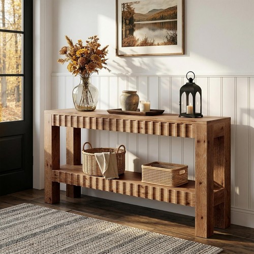 Inch solid wood console - 63,