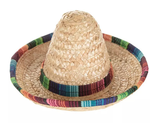 Straw doll sombrero hat - straw,