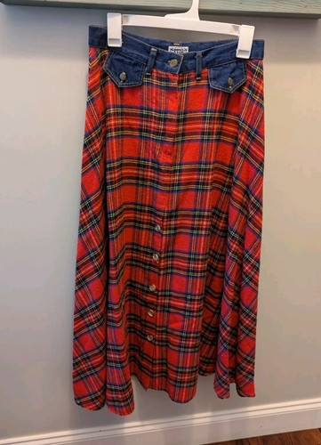 Vtg maxi skirt red - 70’s,