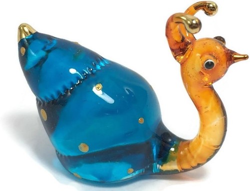 Apple blue snail glass - blue,