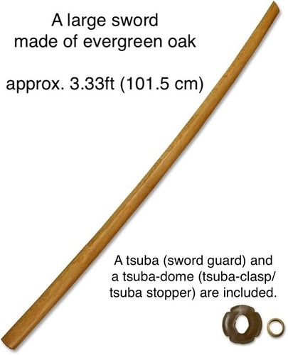 Wooden large sword 33ft - wooden,