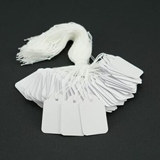 White Pre Strung Marking Tags