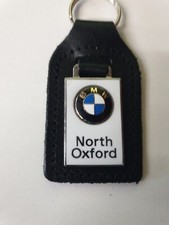 BMW NORTH OXFORD BLACK CAR AUTOMOTIVE KEY FOB KEY RING LEATHER VINTAGE SPECIAL
