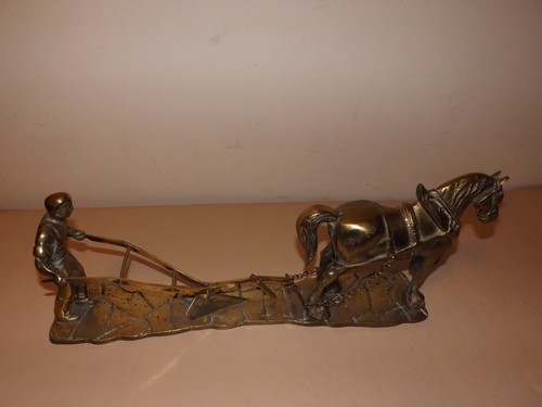 Vintage large brass horse - large,