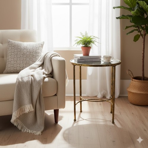 Antique gold round - antique, accent