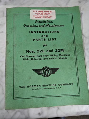 Van norman machine model - van,