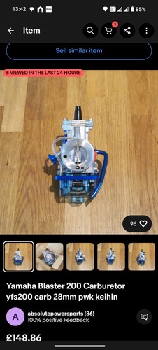 Blaster 200 carb - and, throttle