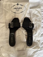 PRADA Mules Black with Logo
