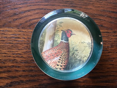 Pheasant glass paperweight - glass,