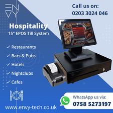 15" New Xonder X1 All in One Touchscreen EPOS Till System For Café Bar Pub Hotel