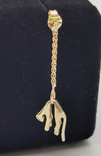 Panther earrings chain - panther, on