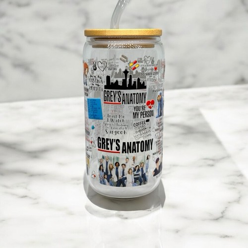 Greys anatomy 16oz glass - anatomy,