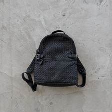 Vintage 90s Bottega Veneta Leather Backpack Black