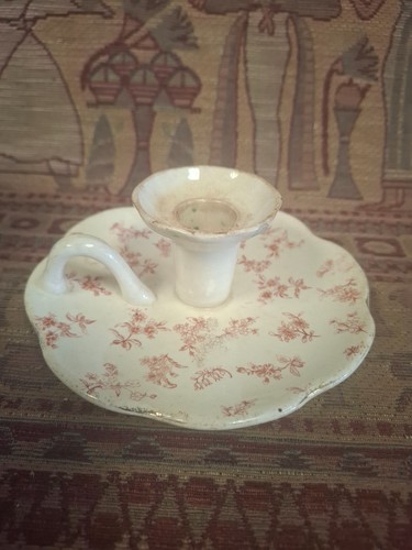 Antique porcelain chamberstick - antique,