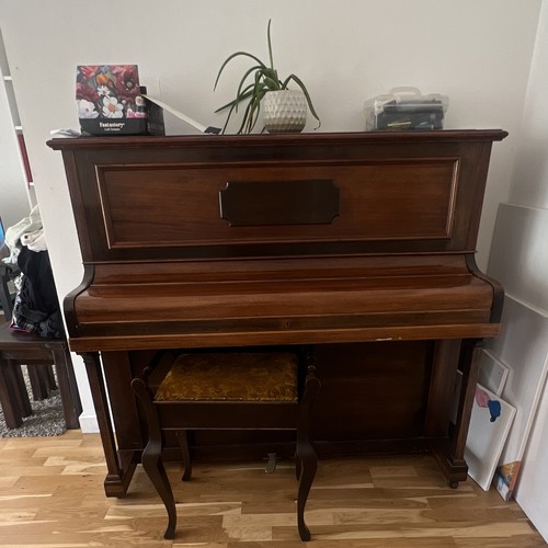 Upright piano mahogany finish - piano,